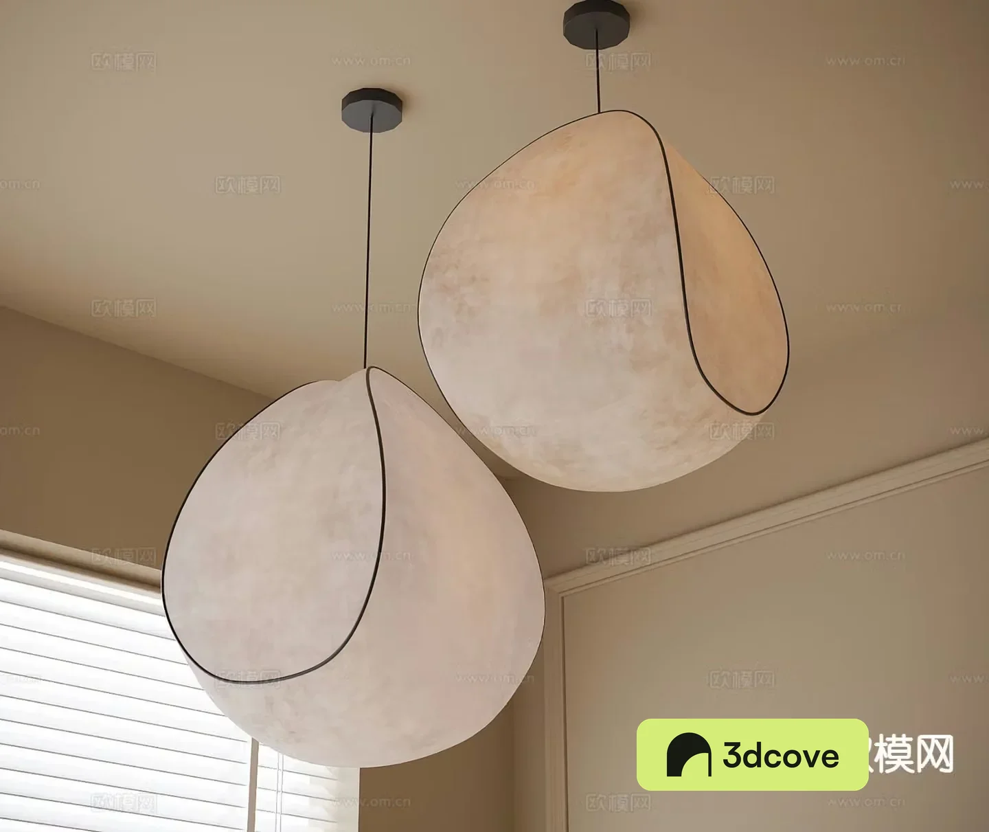 Wabi-sabi chandelier paper chandelier