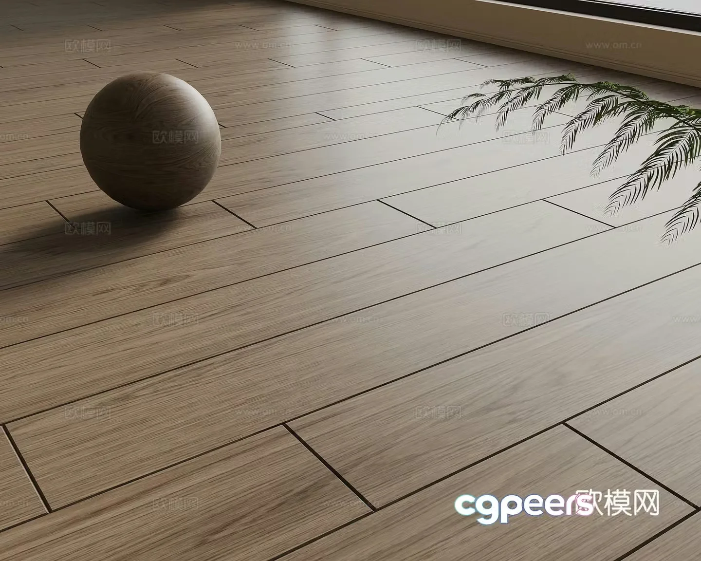 Modern wood flooring 3d model