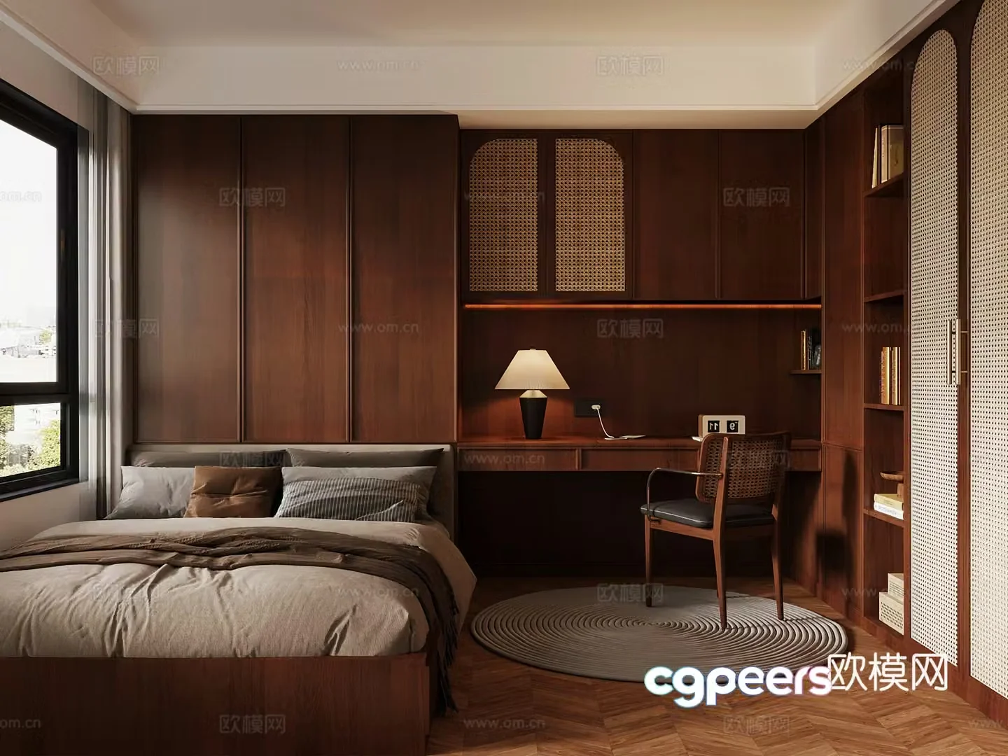 Middle-aged bedroom 3d model