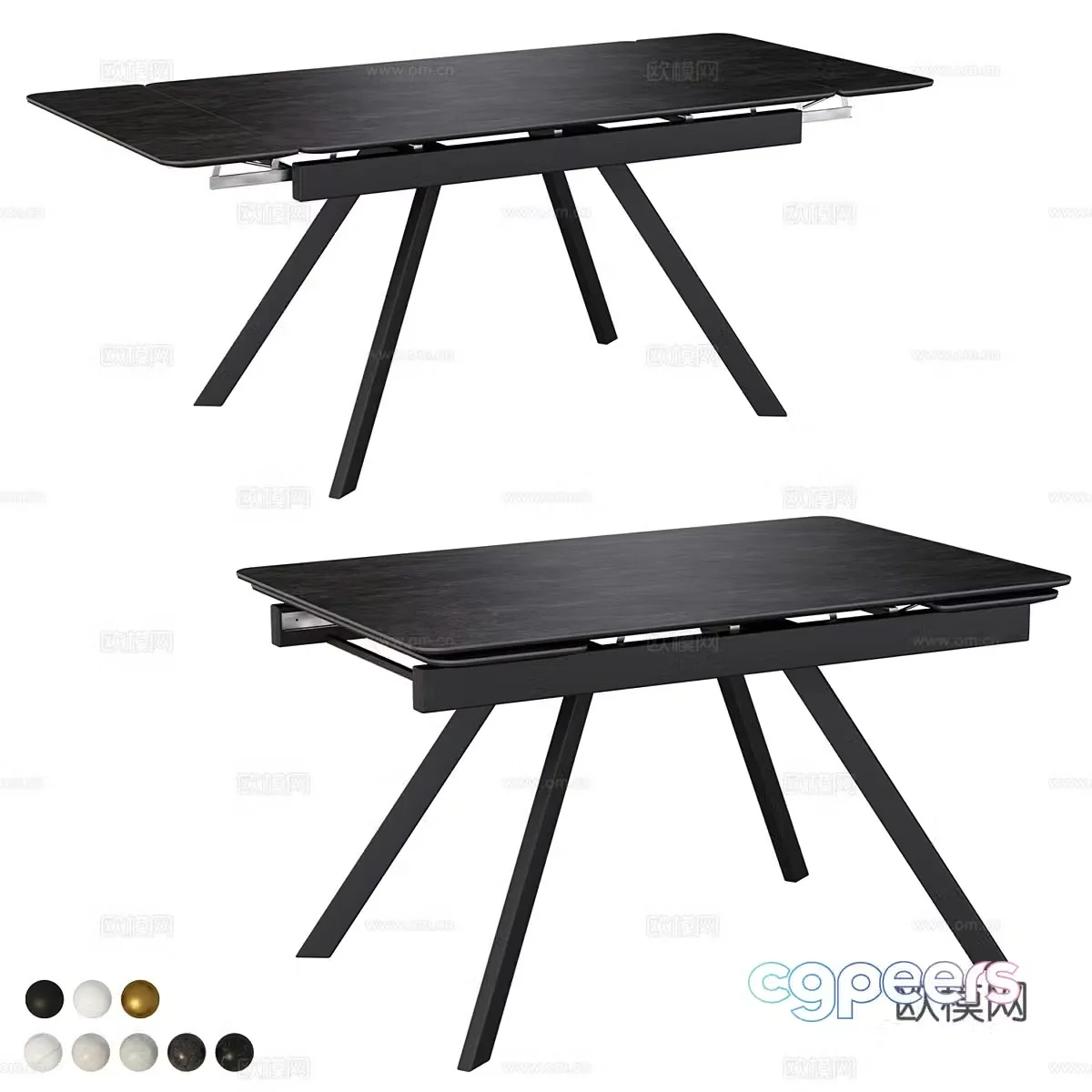 Modern simple dining table Dining table Simple dining table Restaurant dining table 3d model