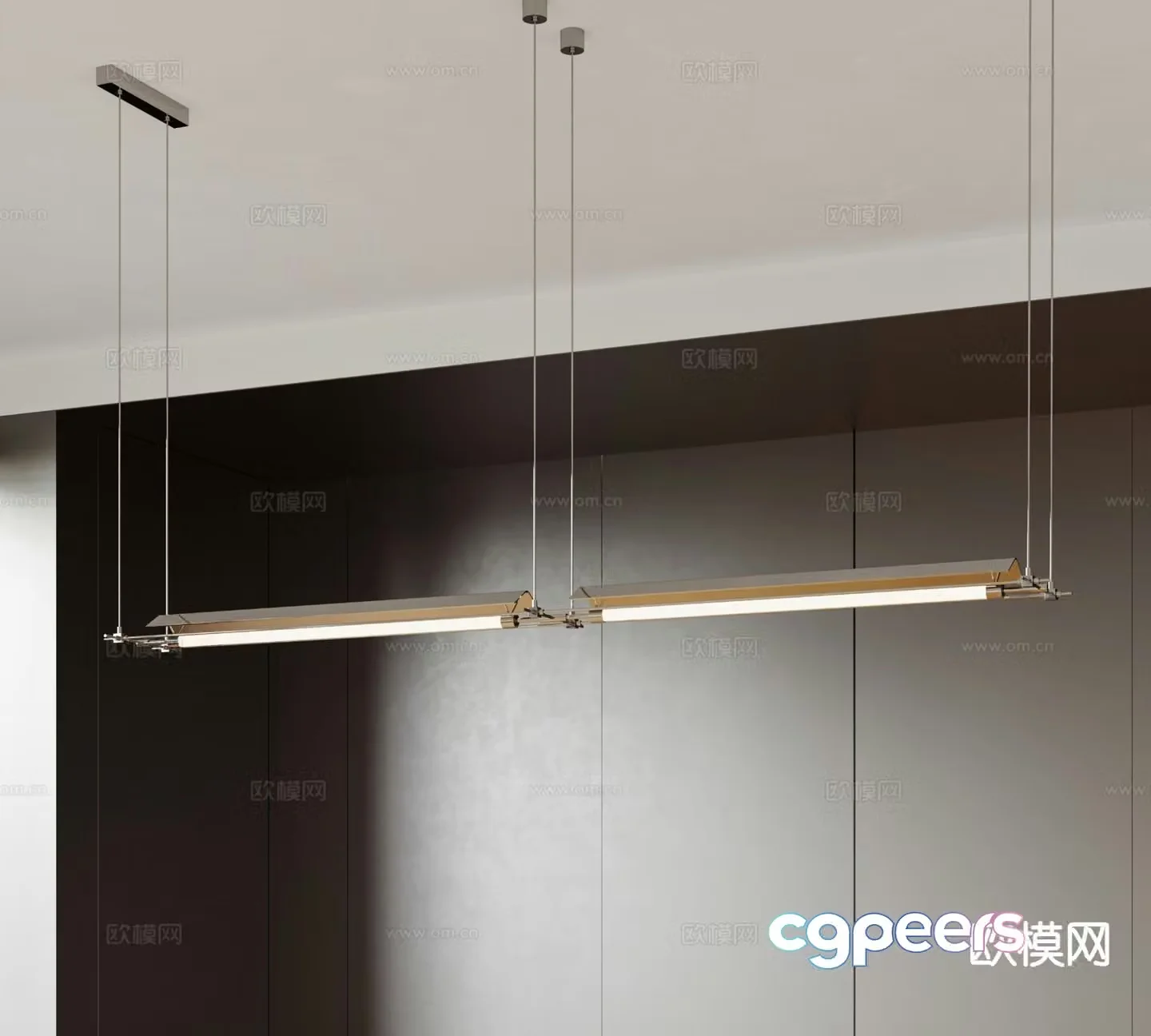 Industrial style chandelier restaurant chandelier 3d model