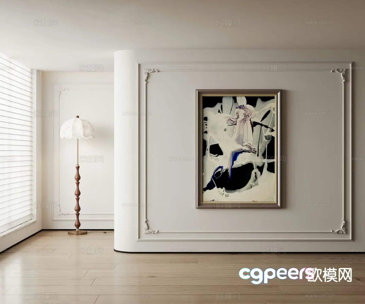 American oil painting art painting decorative painting 3d model