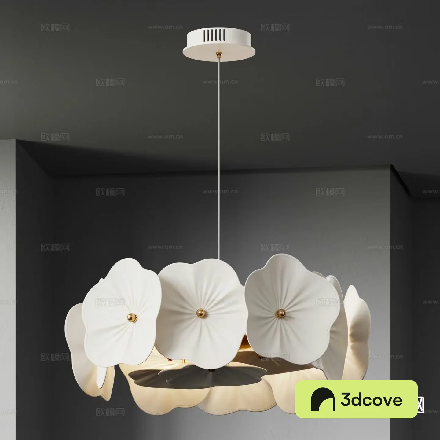 Light luxury chandelier petal chandelier