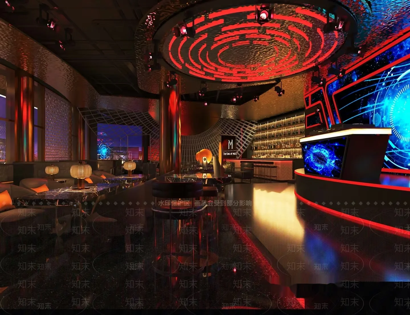 A Modern Lounge Bar 3D Model – 16935 – VRAY Render