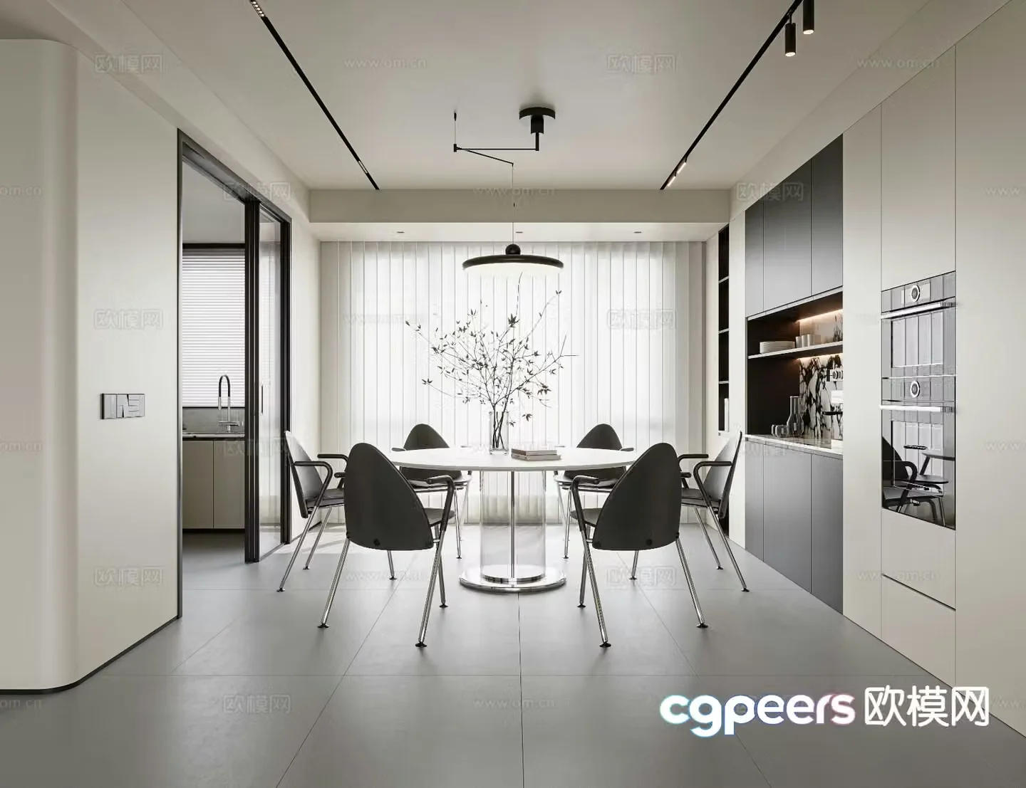 Modern restaurant 3d model