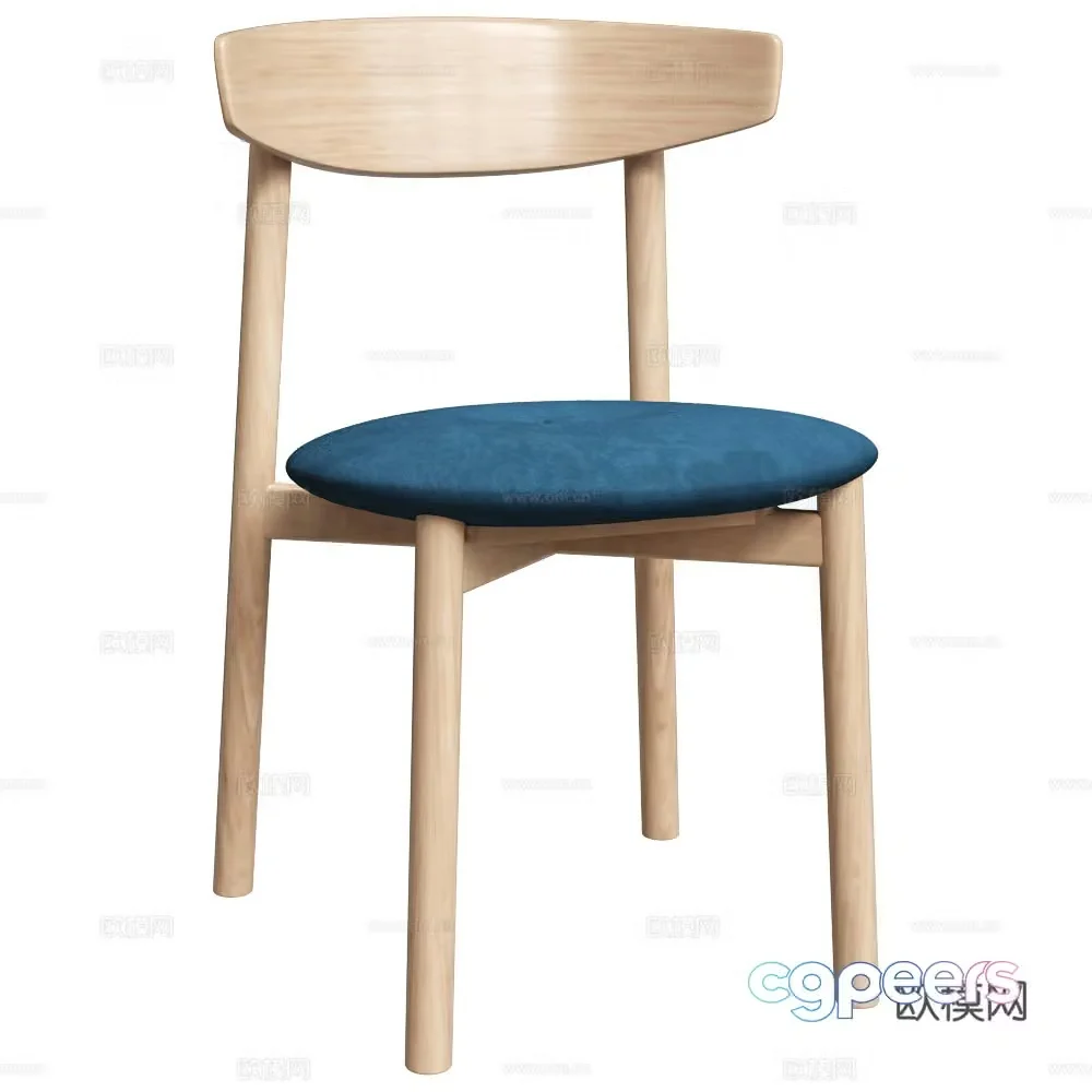 Dining chair single chair 3d model