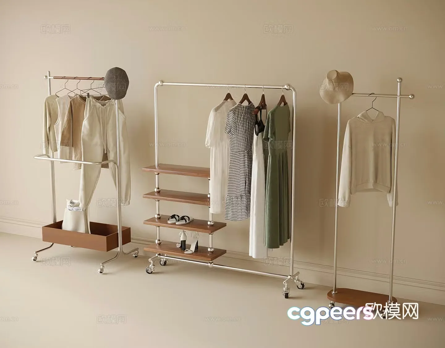 Modern Clothes Hanger Clothes Hanger 3D Model