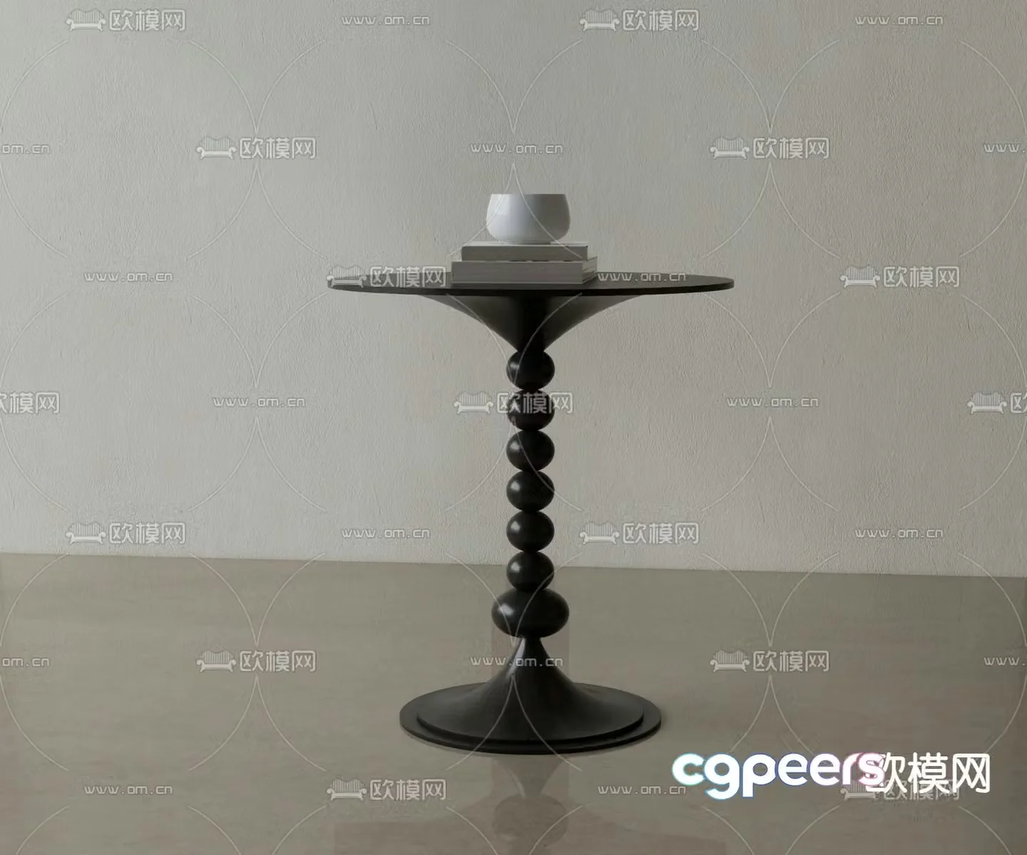 Round table side table side table 3d model