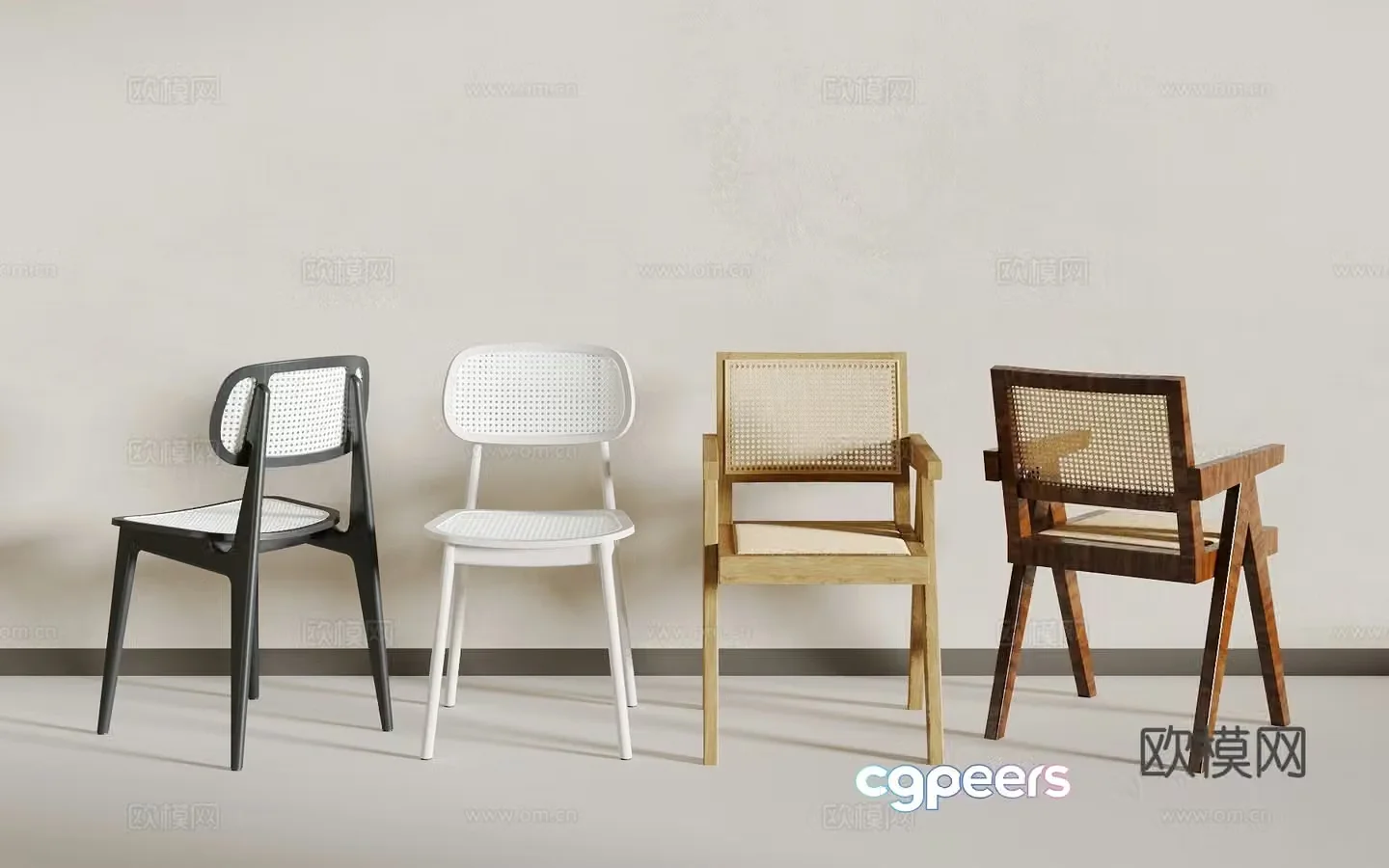 Medium ancient chair 3d model