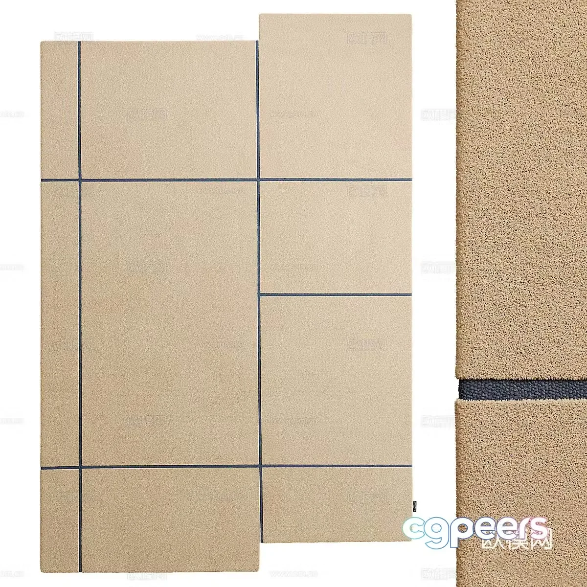 Simple carpet fabric carpet 3d model