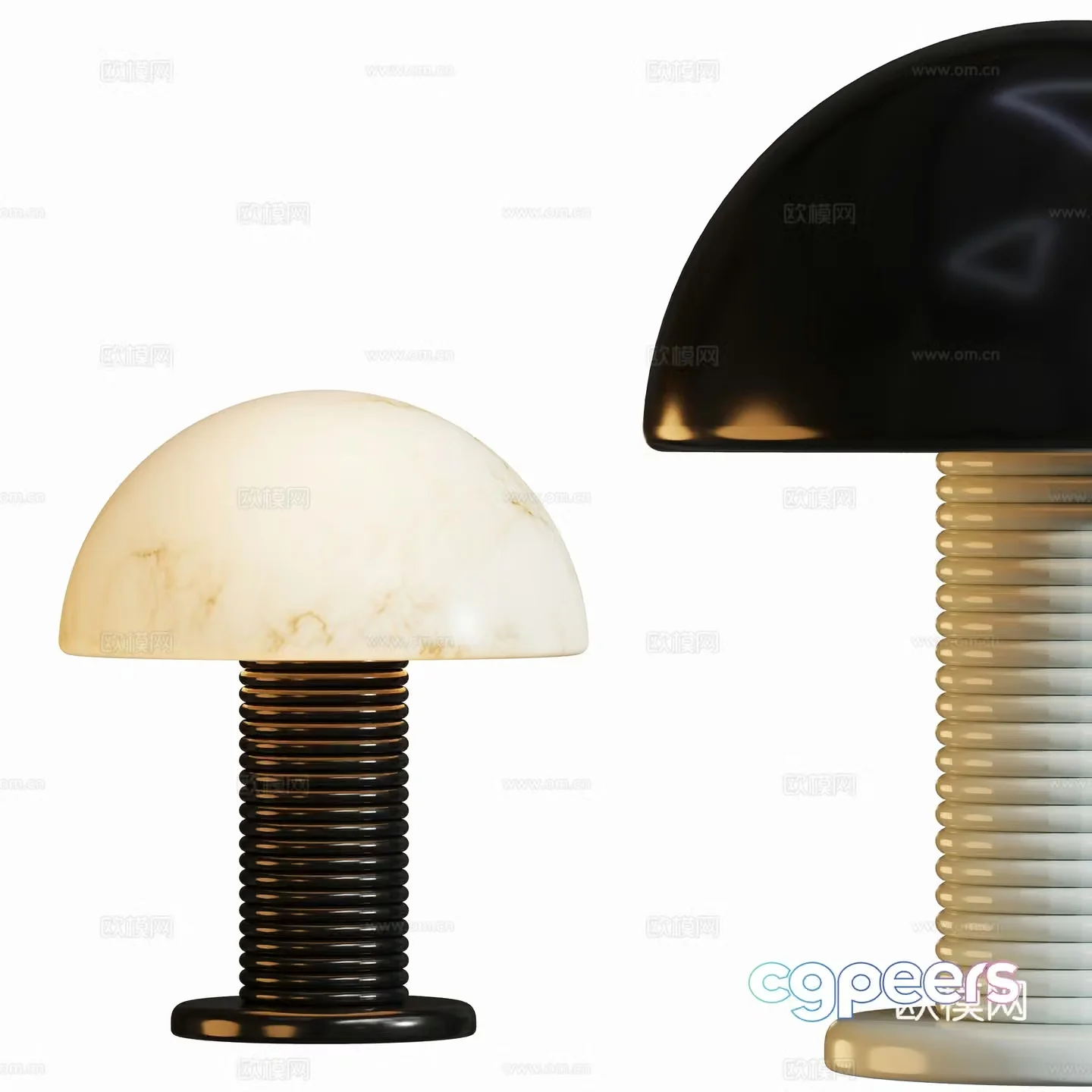 Modern spherical table lamp 3d model