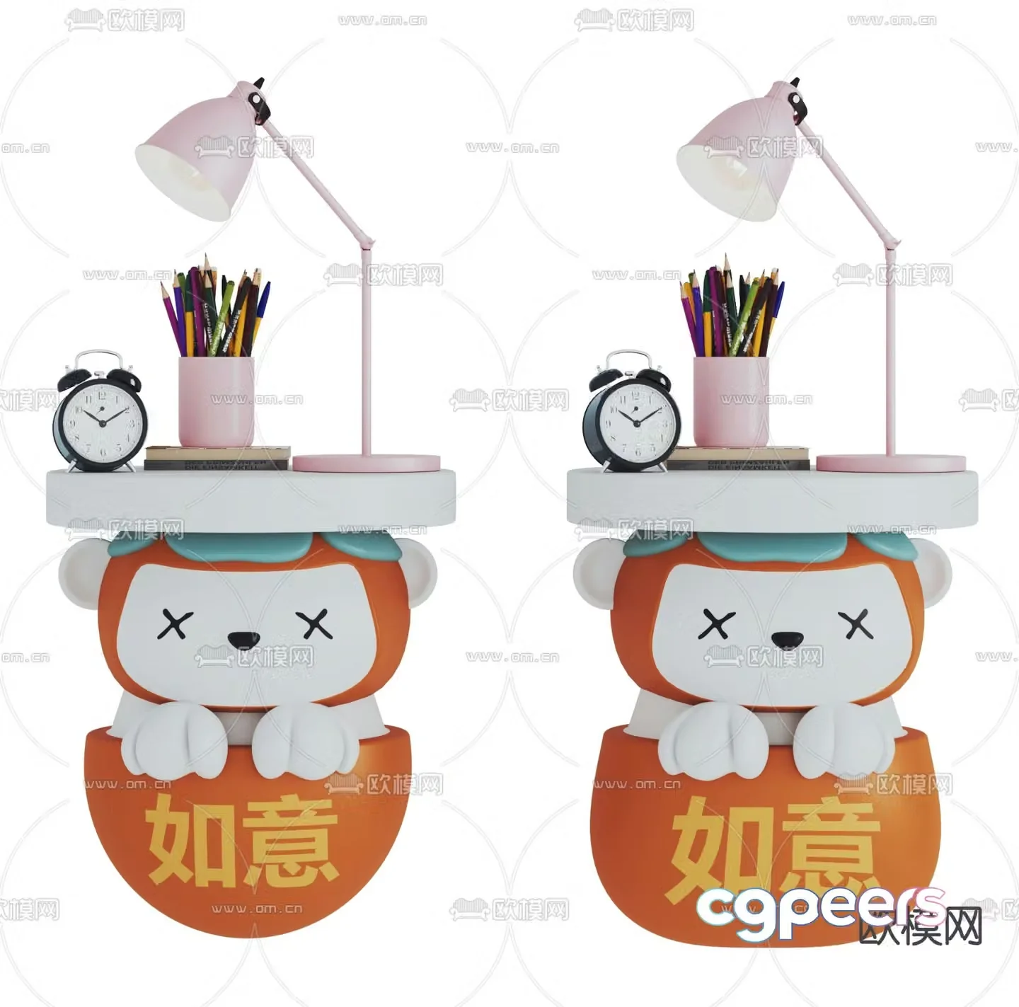 Children’s bedside table cartoon side table side table corner table 3d model