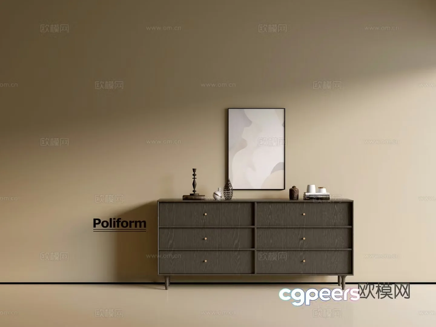 Modern wood grain cabinet ins wind minimalist wind cabinet whole cabinet sideboard balcony cabinet storage 3D model