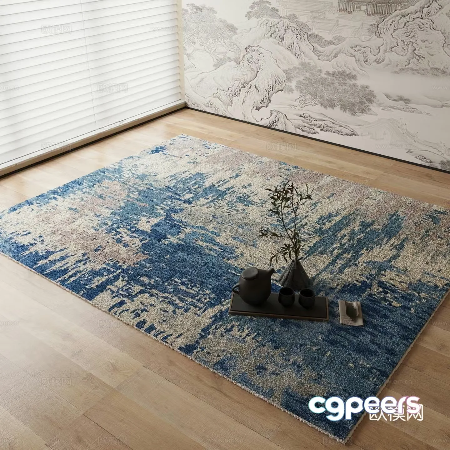 New Chinese carpet 3D model