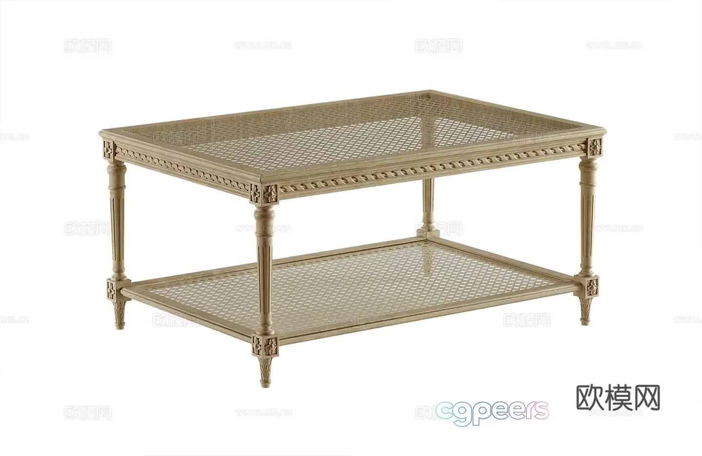French coffee table 3d model