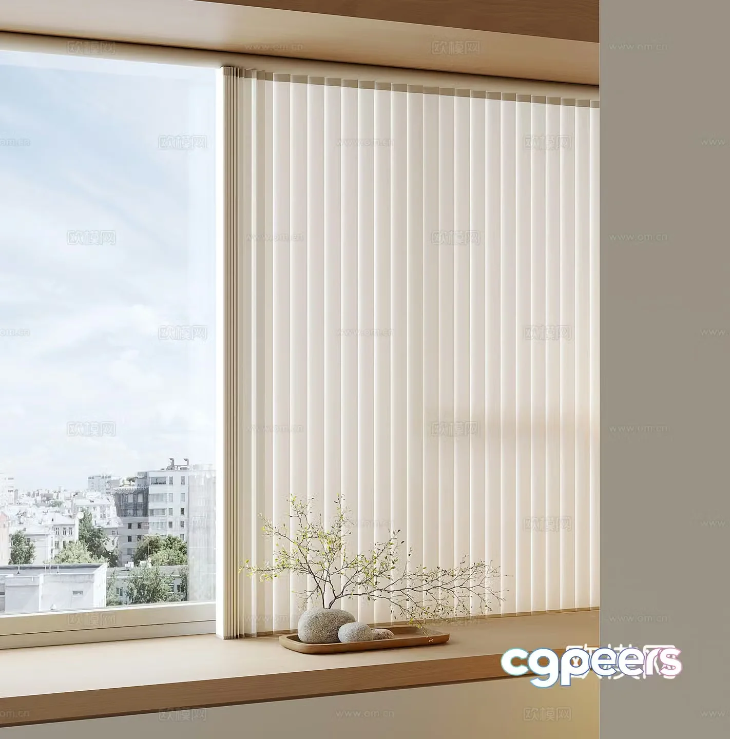 Modern dream curtain 3d model