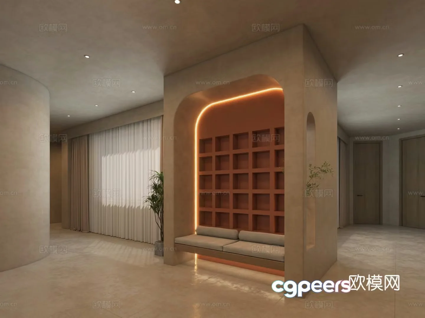 Jijifeng Beauty Salon Aisle Space 3D Model