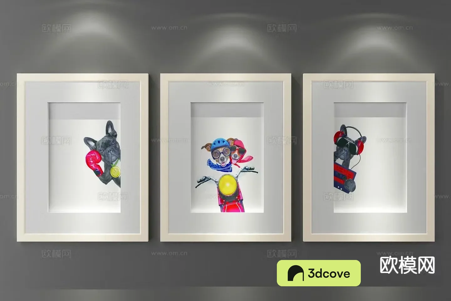 Decorative painting animal painting cartoon hanging painting