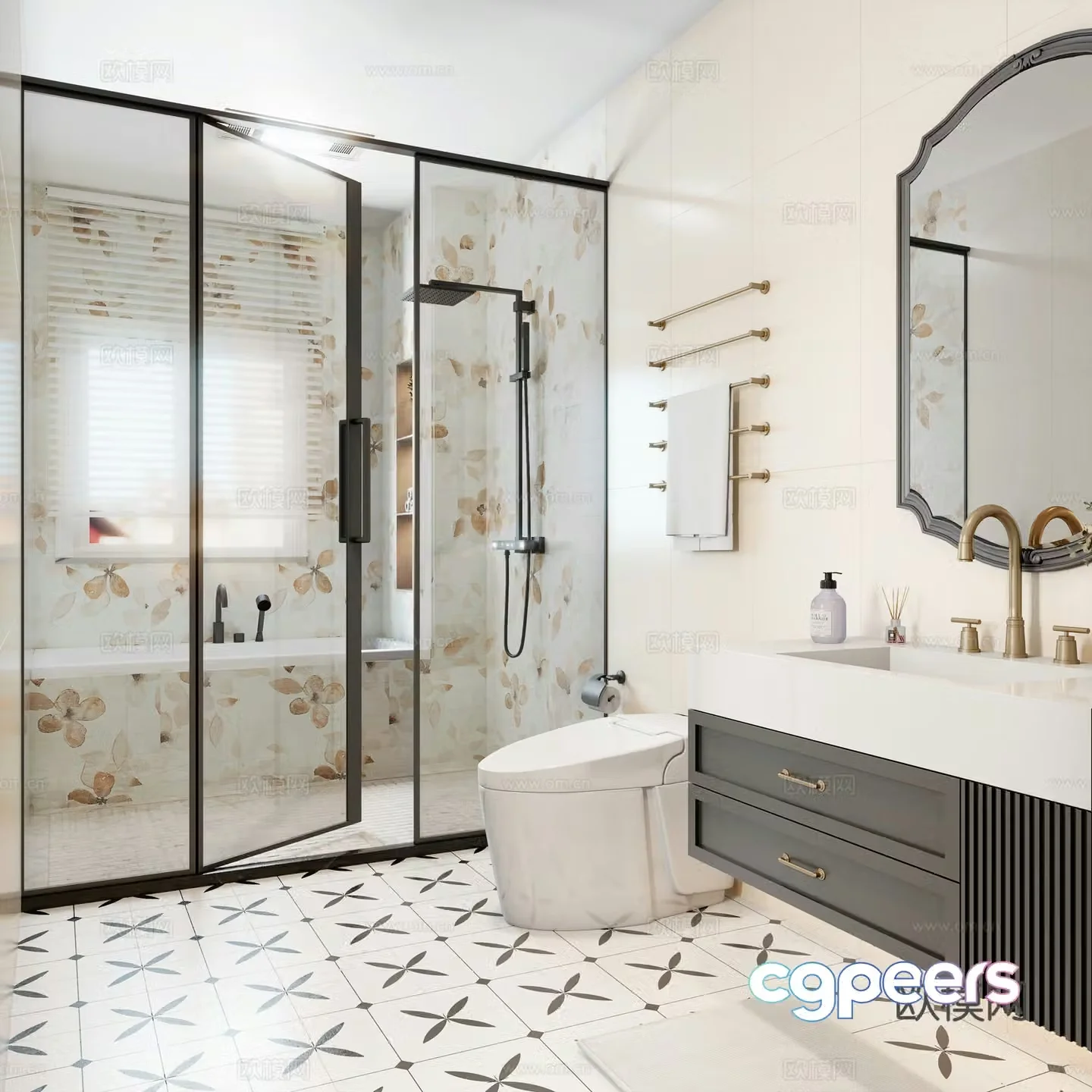 European bathroom 3D model