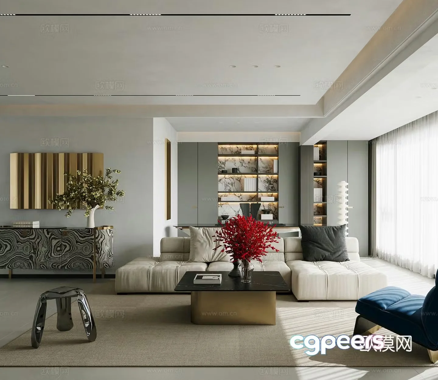 Modern Italian dining room 3d model