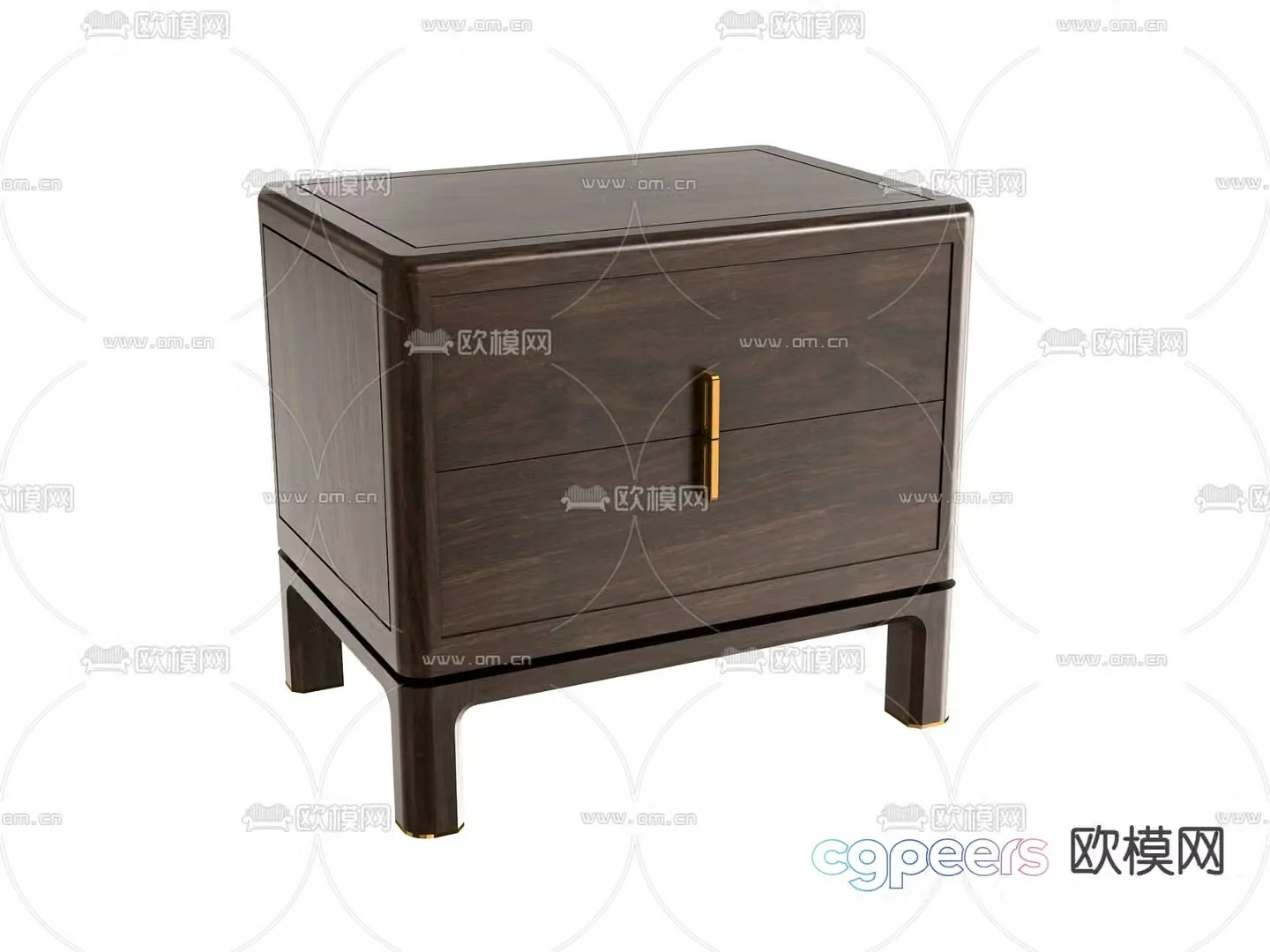 New Chinese style bedside table 3d model