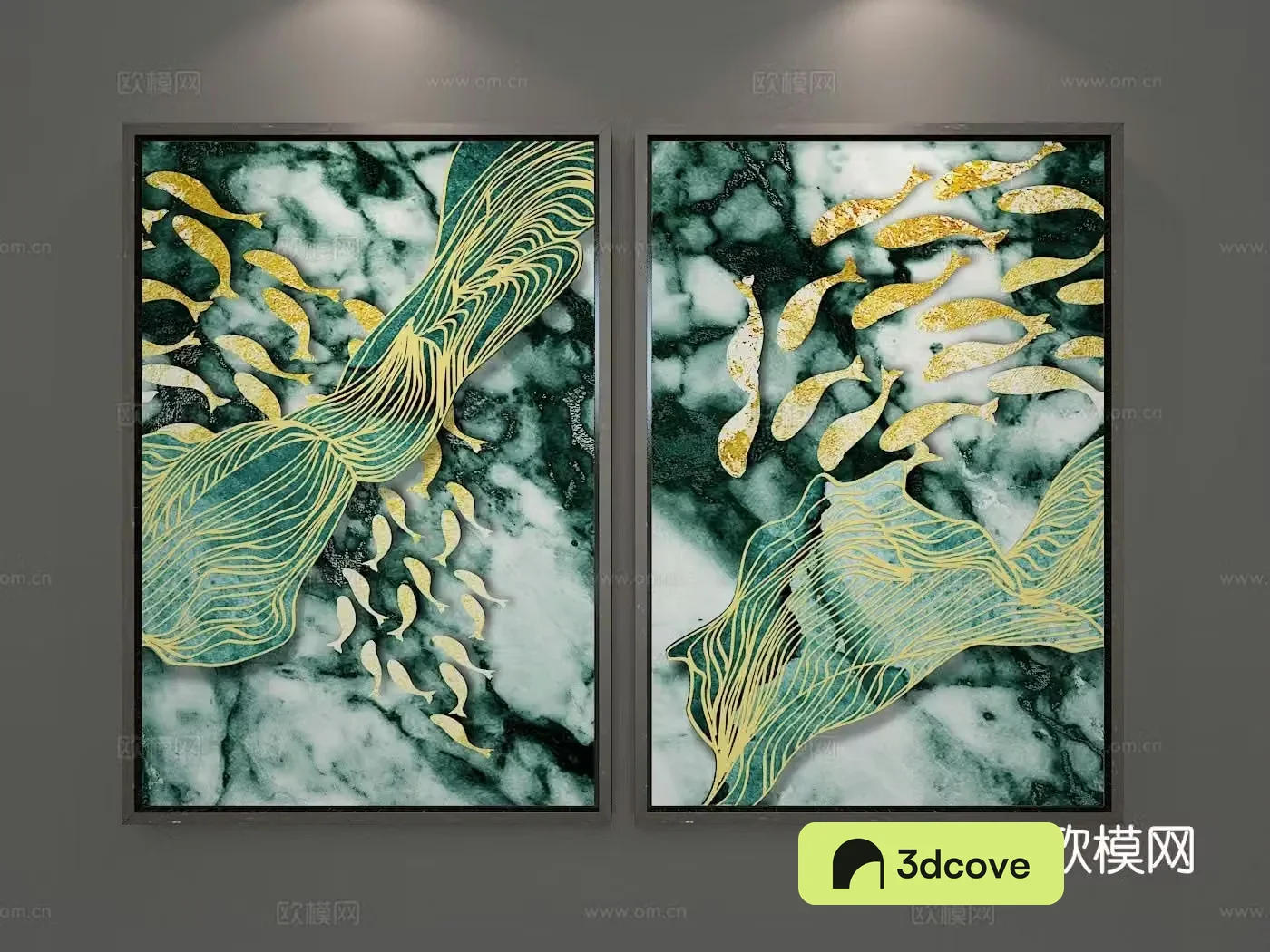New Chinese style decorative painting art painting carp hanging painting
