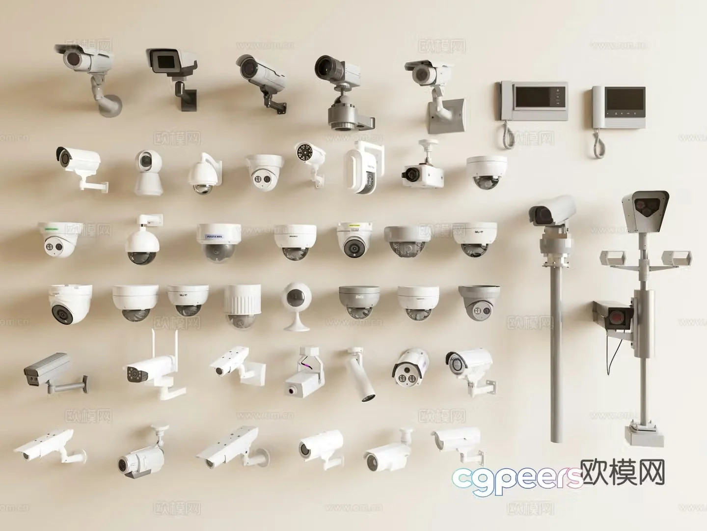 security surveillance camera surveillance video phone 3d model