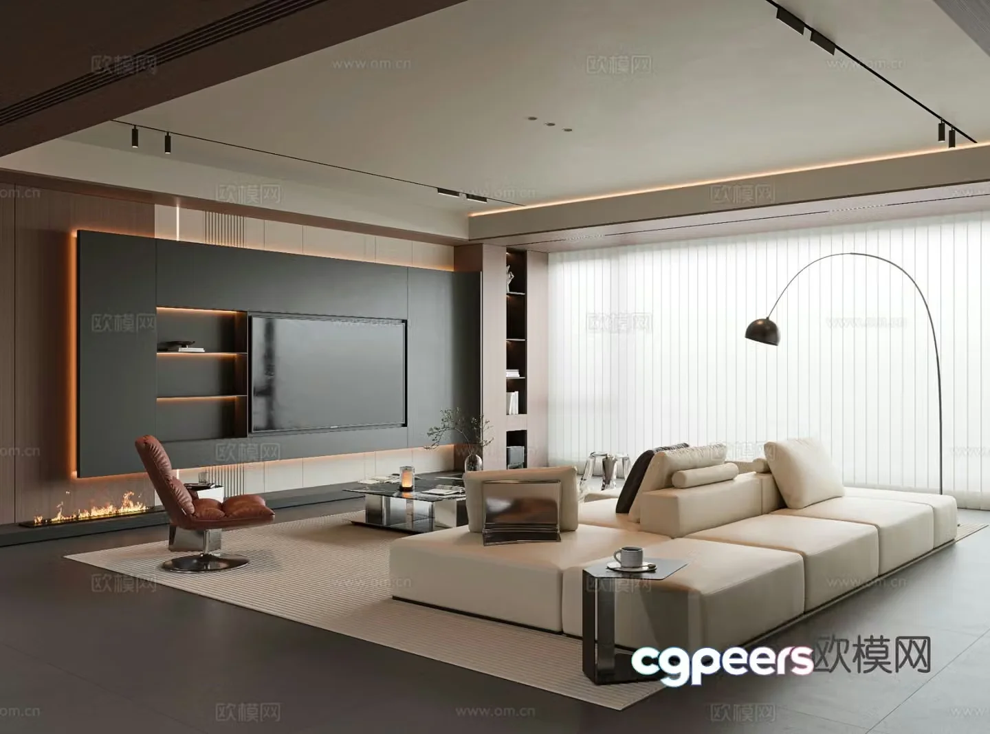 Italian living room 3d model