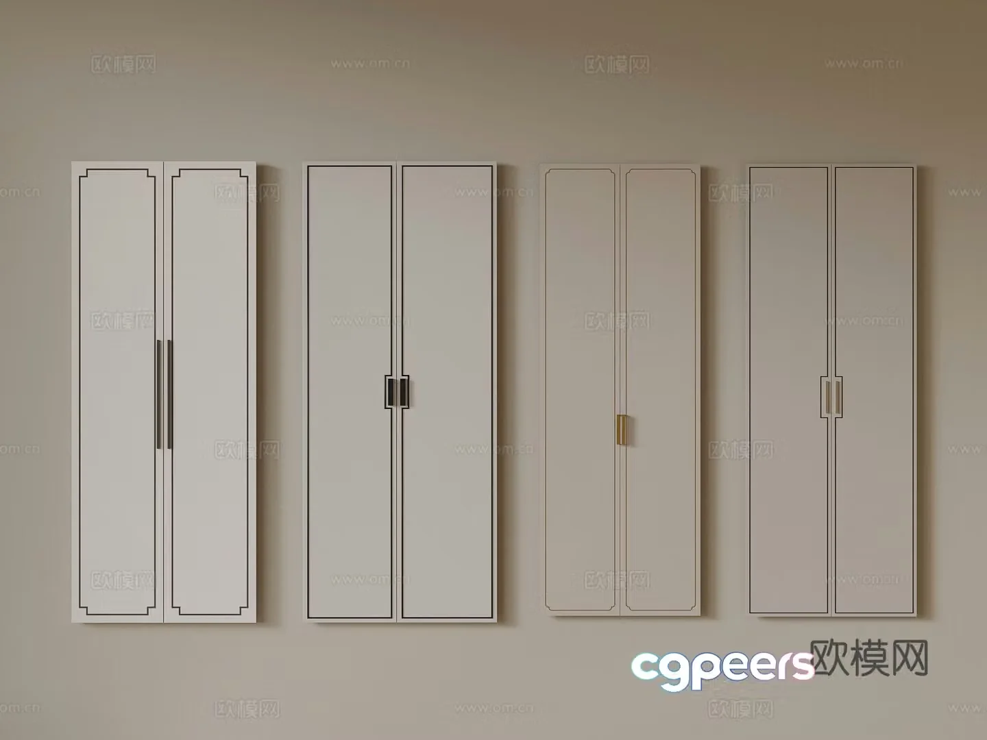 New Chinese door panel 3D model