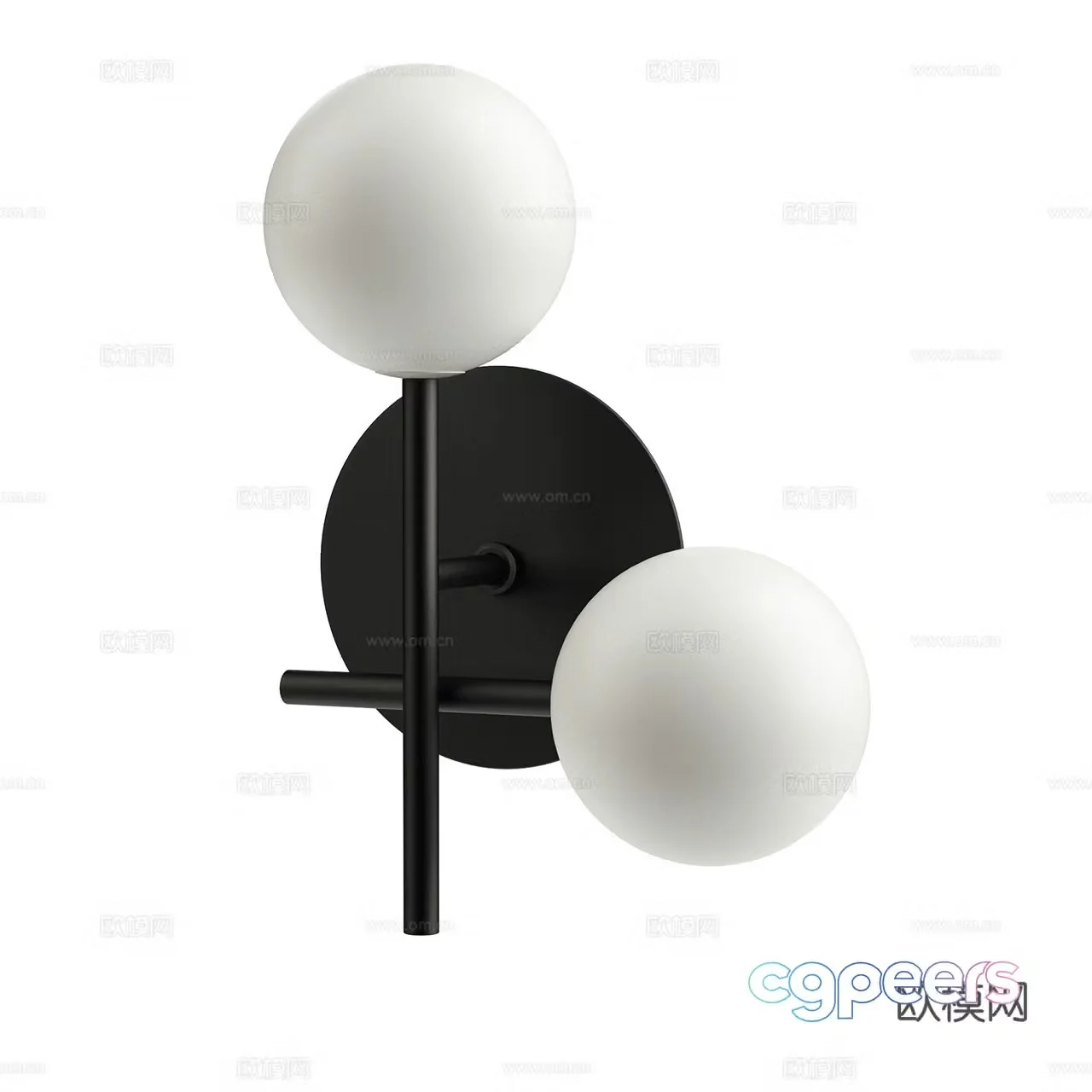 Mantra modern wall lamp minimalist wall lamp glass wall lamp spherical wall lamp 3d model