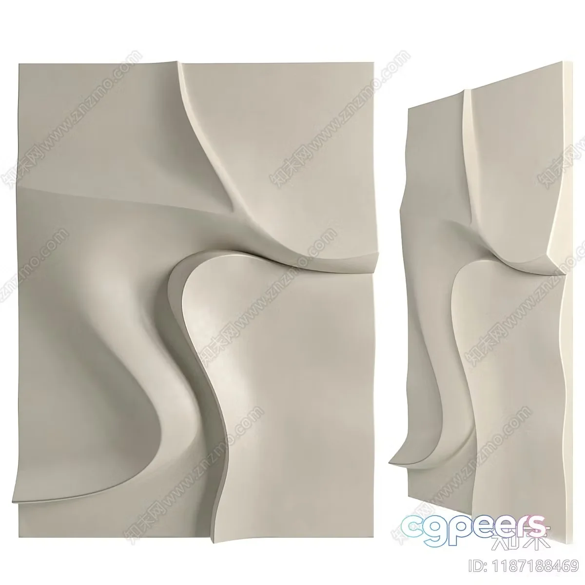 Abstract Art Piece 3D Model – 7521 – VRAY Render