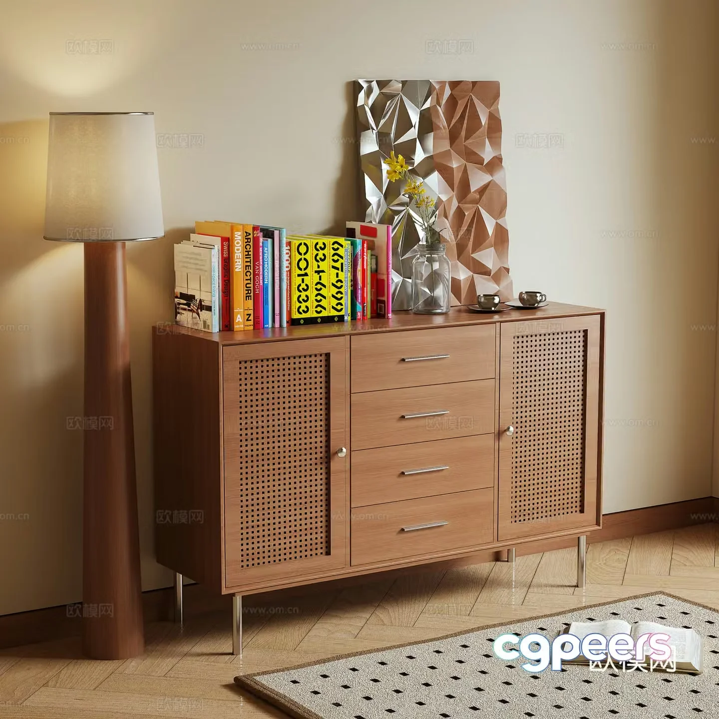 Log Wind Entrance Cabinet 3D Model