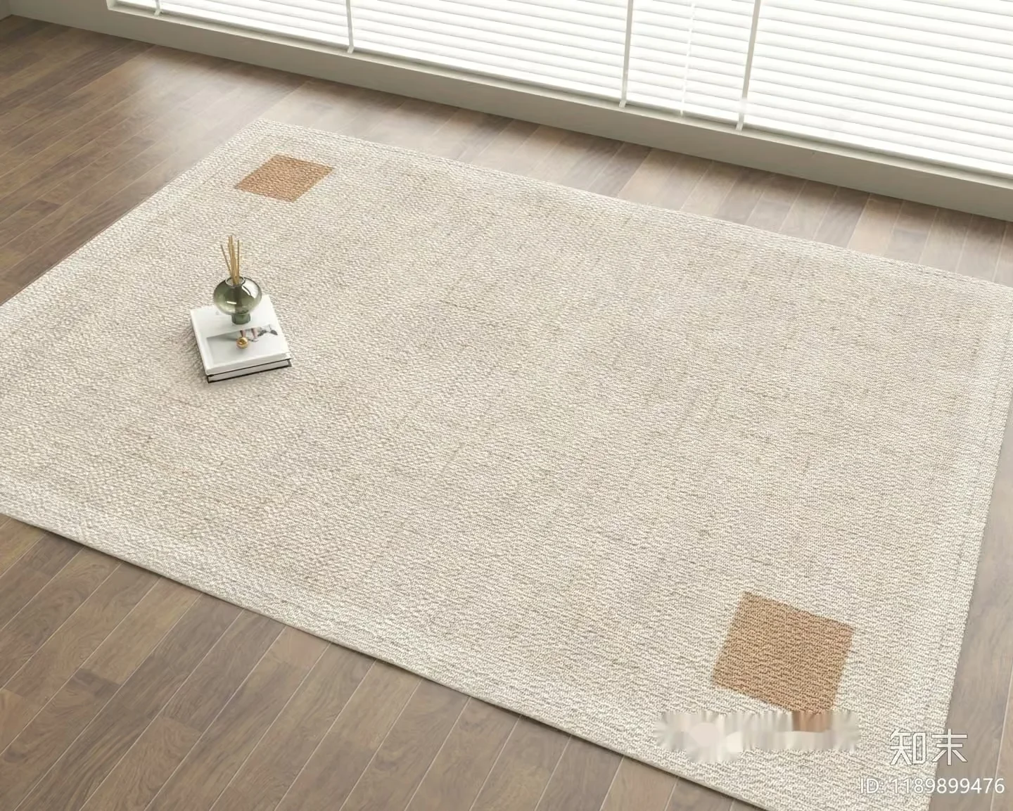 Neutral Area Rug 3D Model – 3202 – VRAY Render