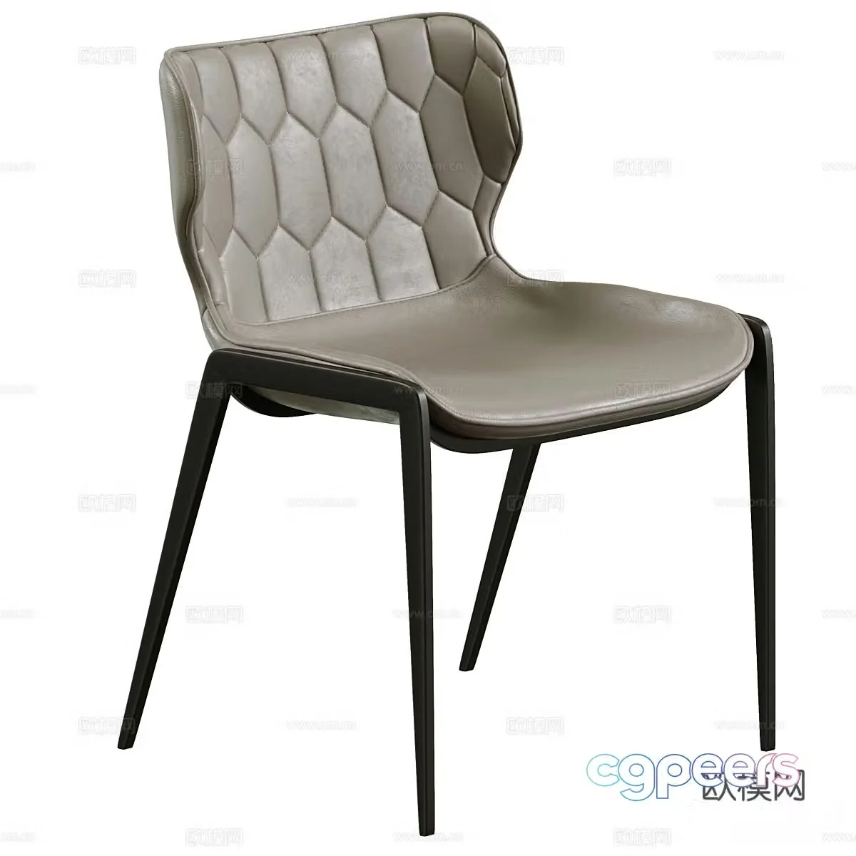 leather chair dining chair 3d model