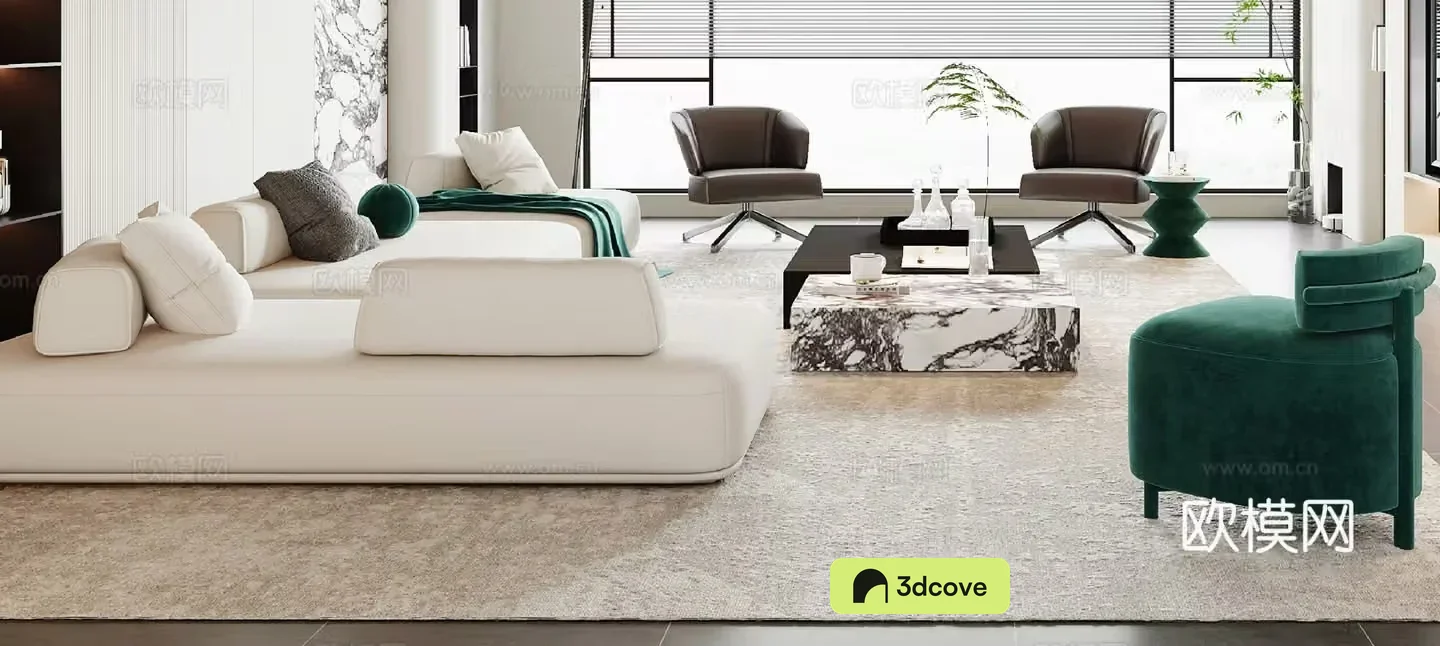 Modern sofa coffee table combination
