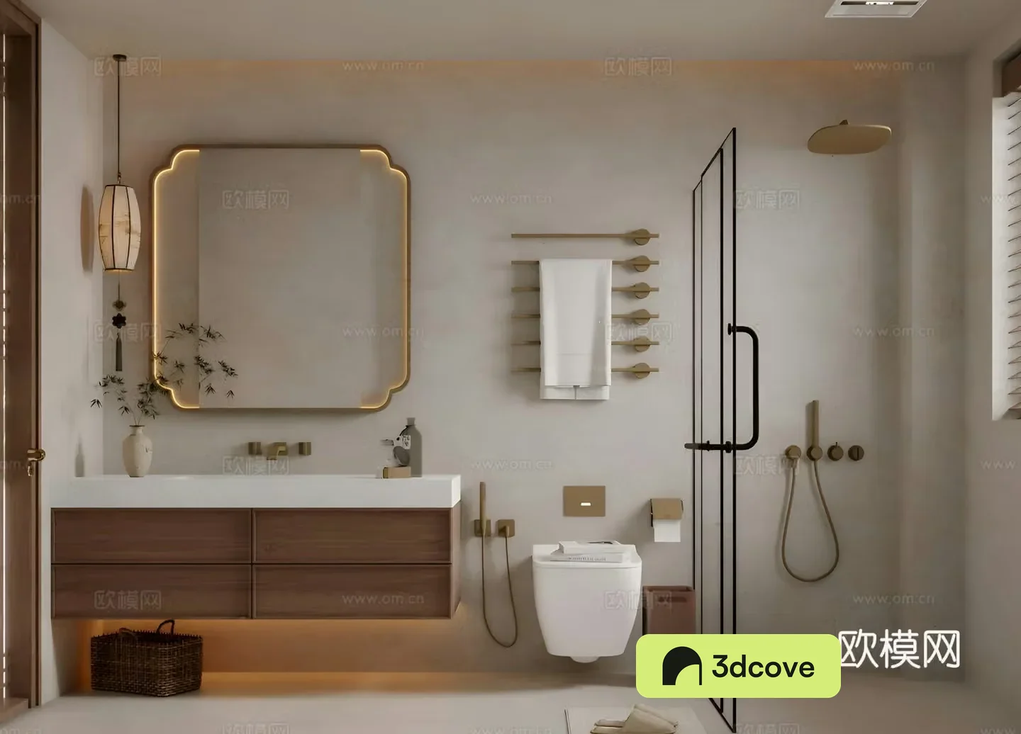 Zen retro bathroom Song family Zen bathroom