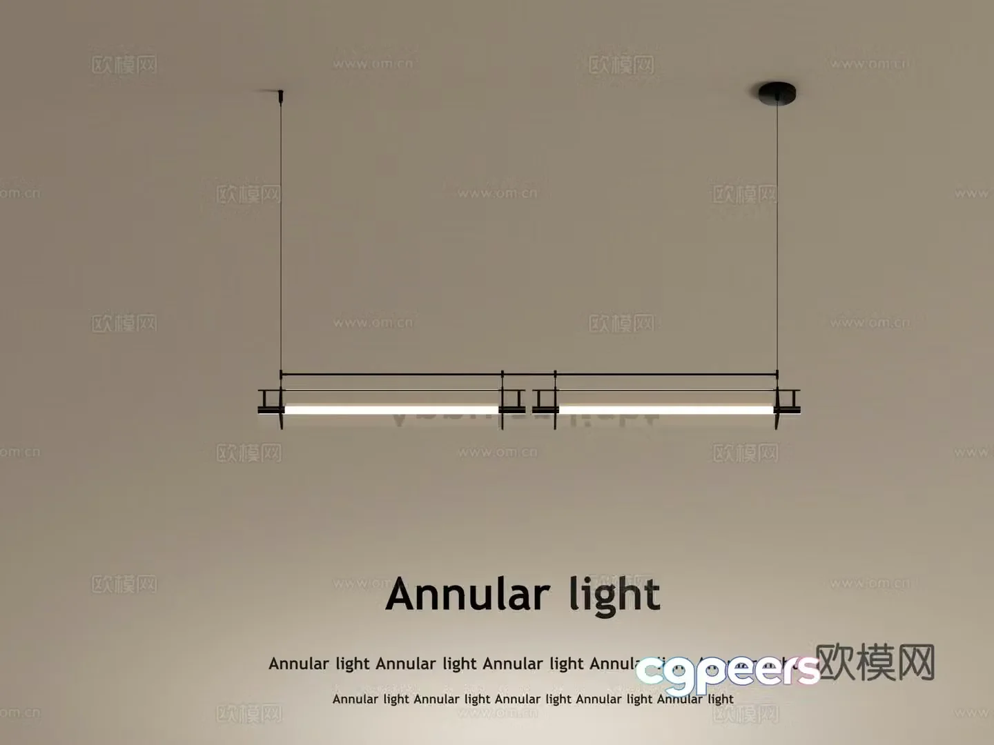 Modern minimalist chandelier restaurant chandelier 3d model