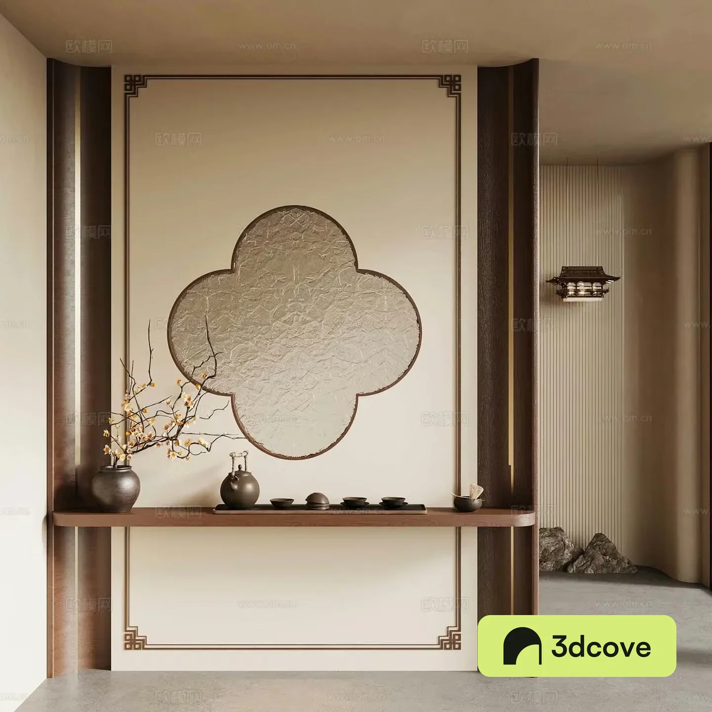 New Chinese style entrance partition
