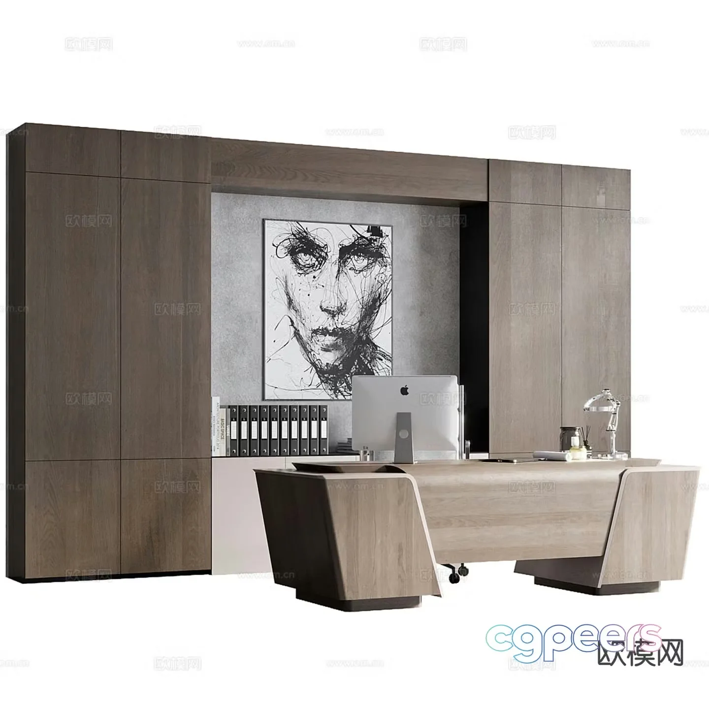 Modern executive desk executive desk boss desk 3D model