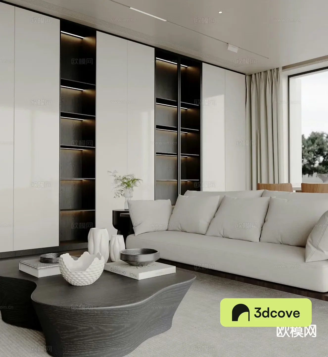 Modern three-seat sofa