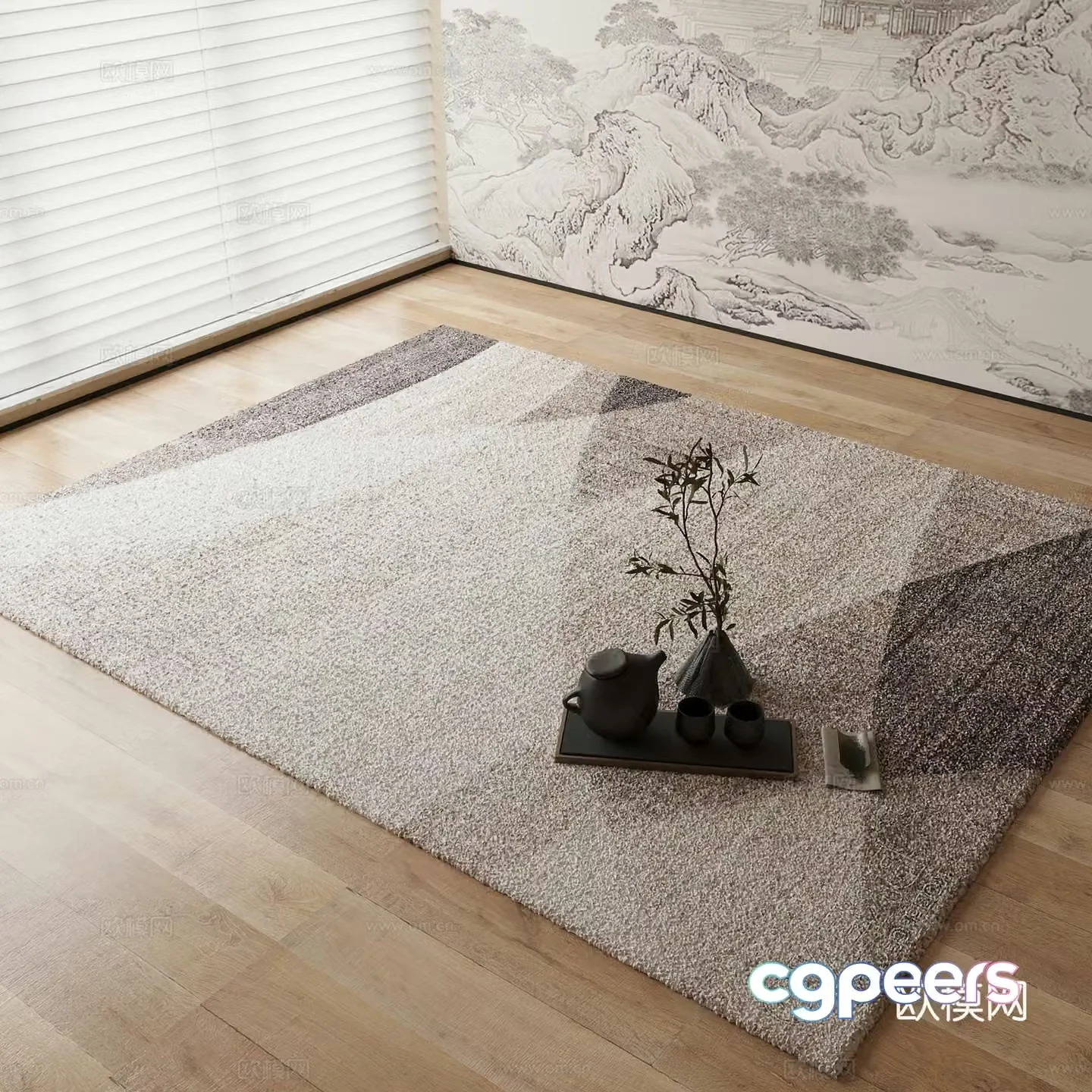 New Chinese carpet 3D model