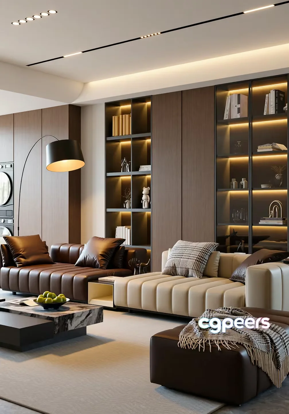 Modern Living Room 3D Model – 18418 – VRAY Render
