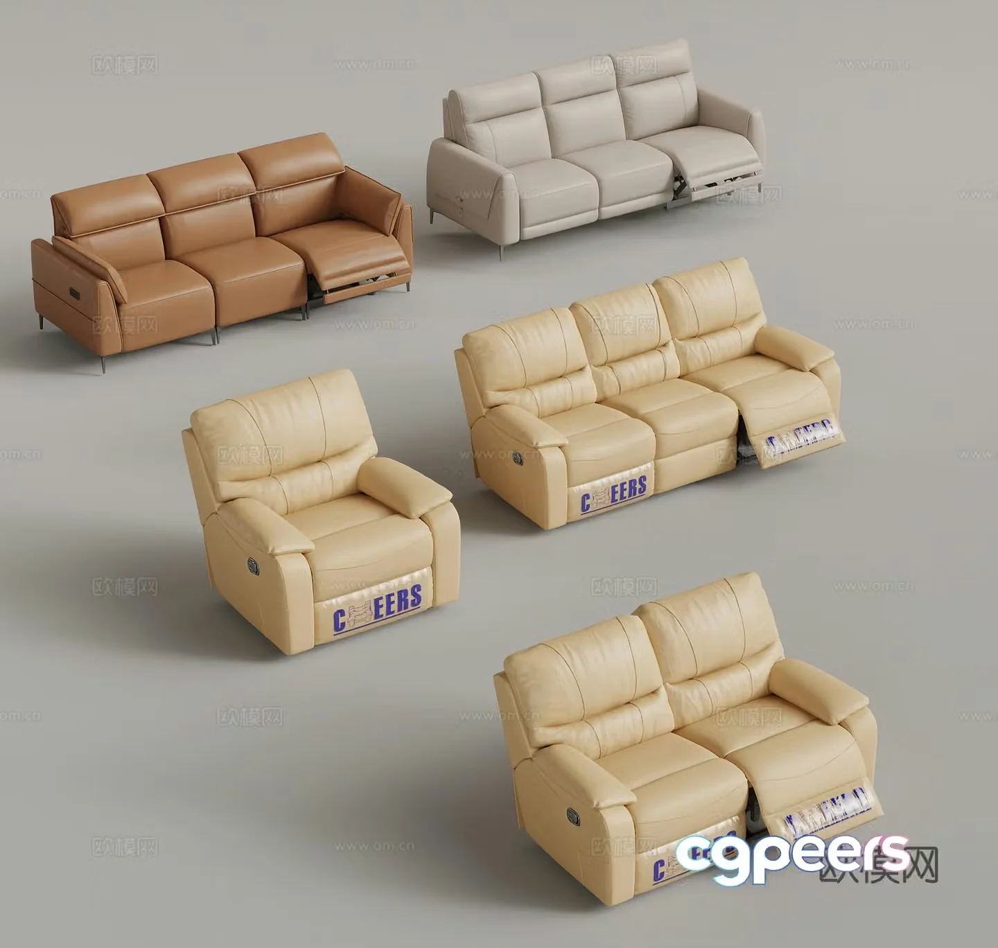 Modern massage lounge chair sofa chair 3d model