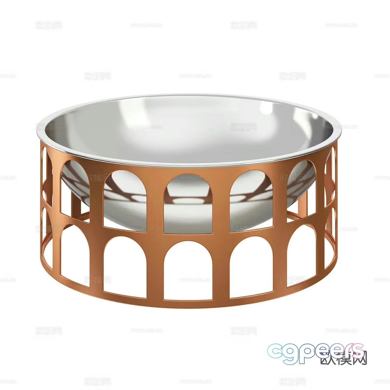 Paola C Metal Bowl Copper Bowl Dish Stainless Steel Bowl Kitchen Supplies 3D Model
