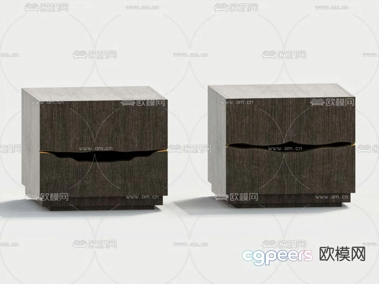 Bedside table solid wood bedside table 3d model