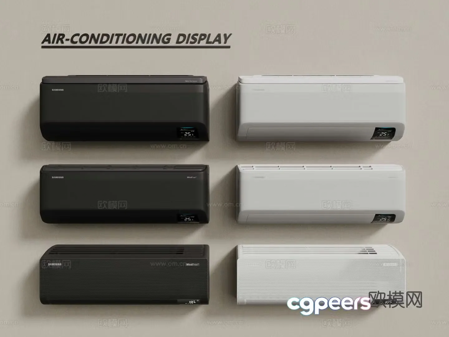 Modern air conditioner wall-mounted air conditioner indoor air conditioner 3D model