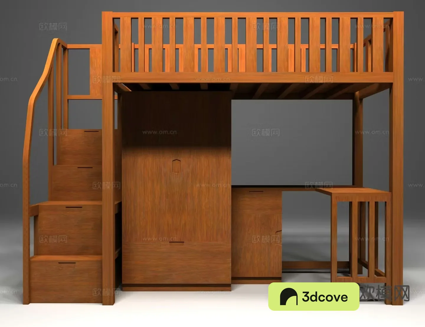Dormitory bed upper bed and lower table