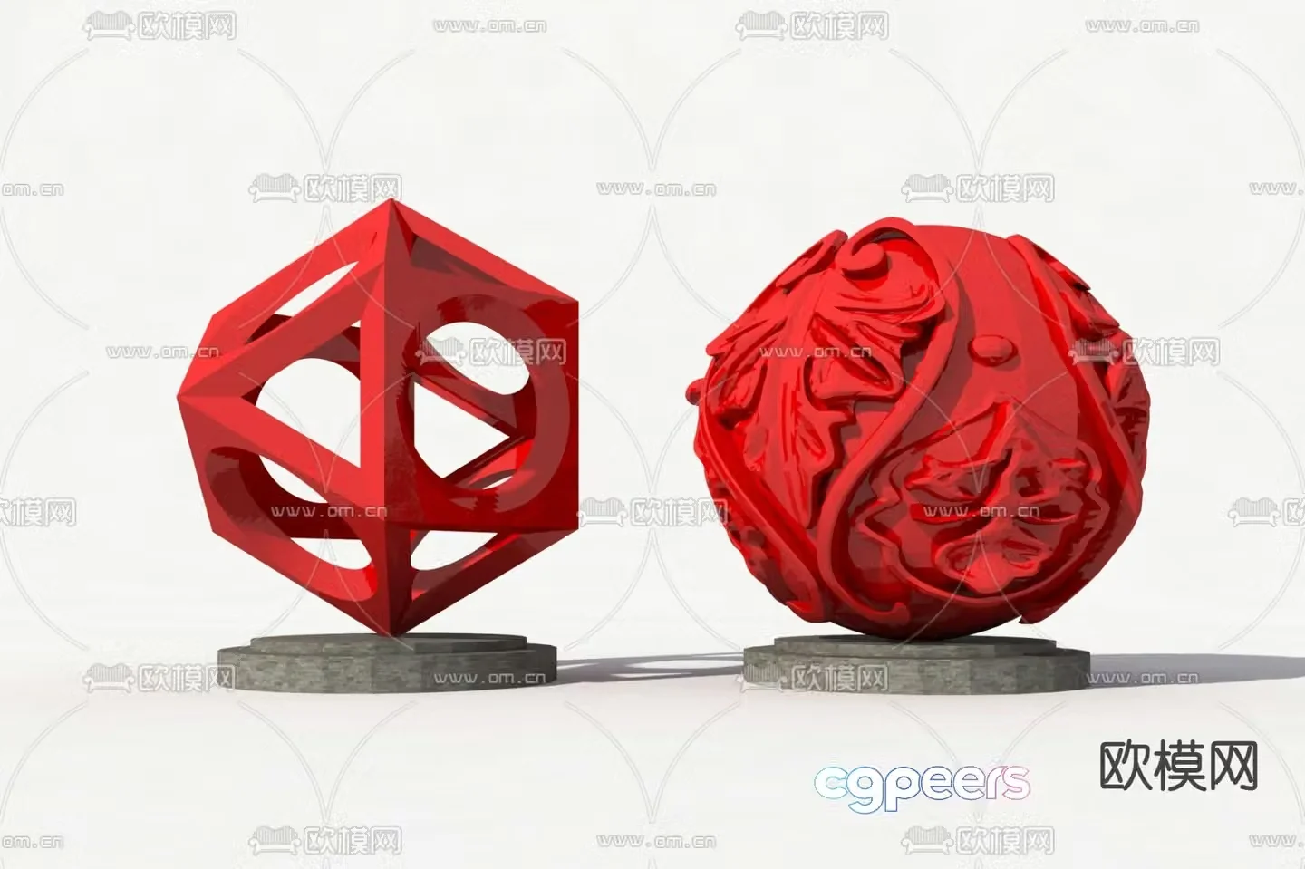 Modern urban sculpture sketch 3D model