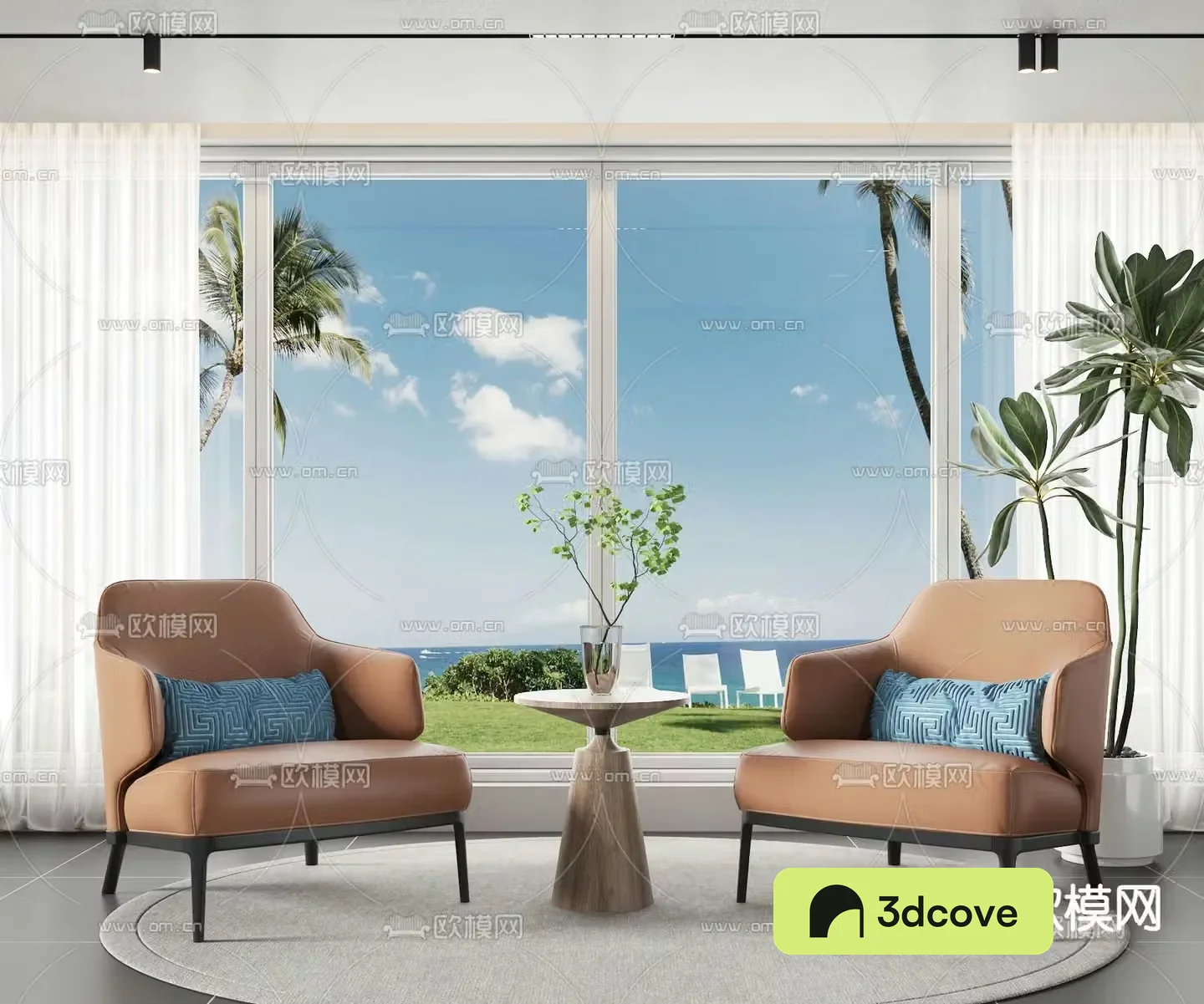 Modern leisure chair sofa chair leather chair
