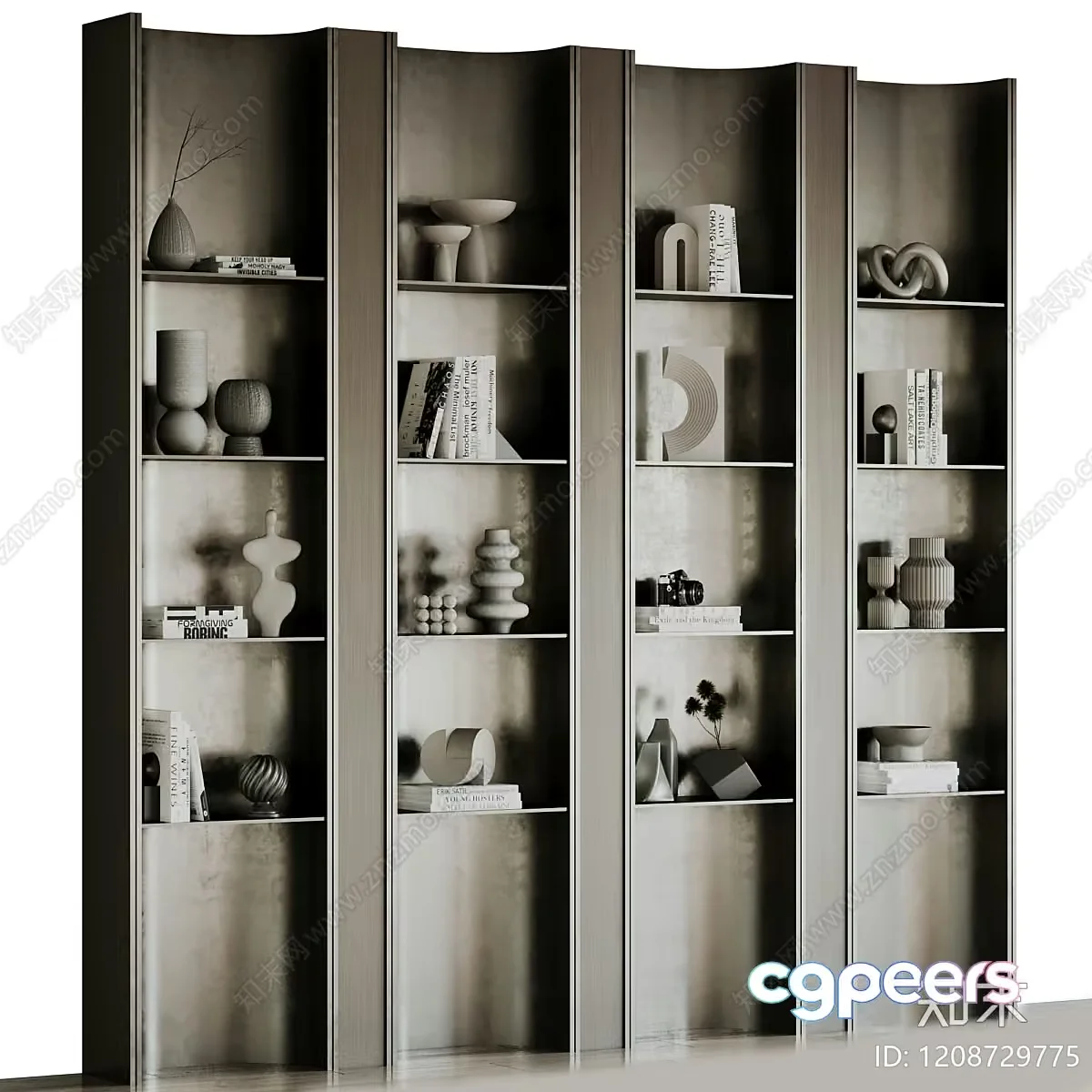 Modern Shelving Unit 3D Model – 6562 – VRAY Render